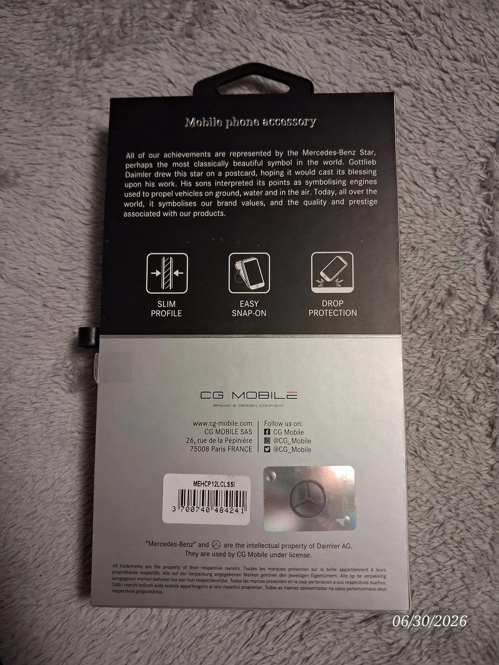 Mercedes Black Leather iPhone 12 (6.1